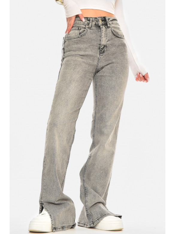 Джинси жіночі однотонні сірого кольору 00620/2 210583C