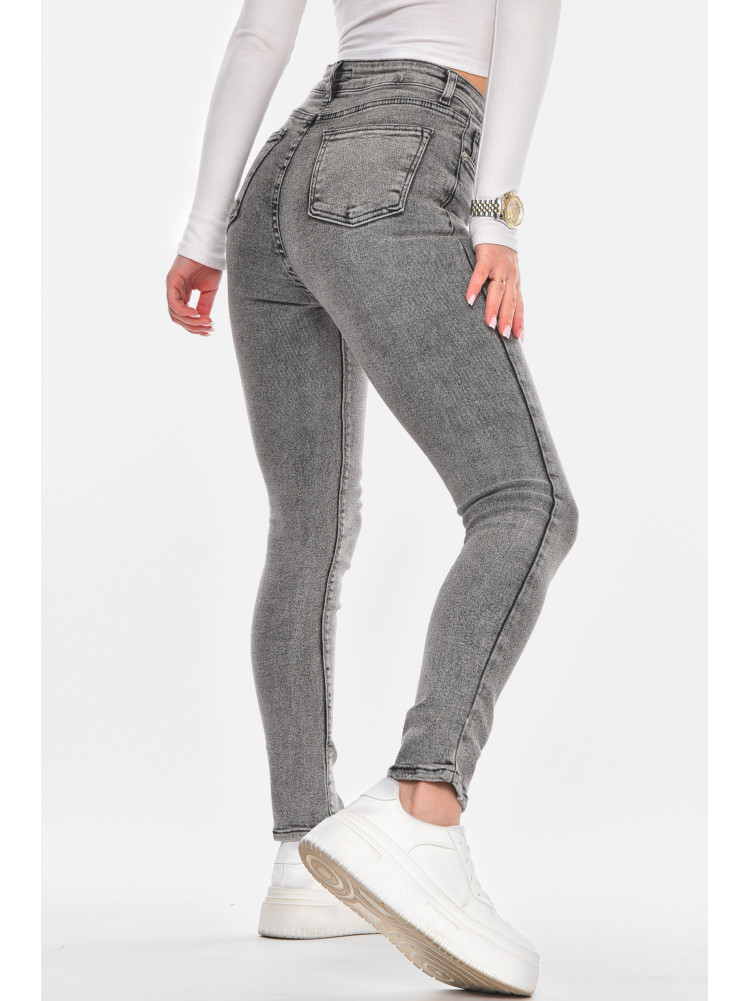 Джинсы женские однотонные серого цвета 00580/2 210584C