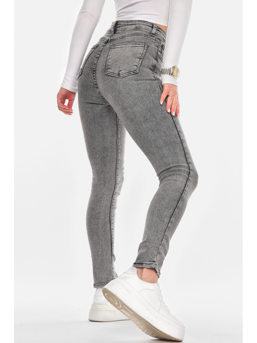 Джинсы женские однотонные серого цвета 00580/2 210584C