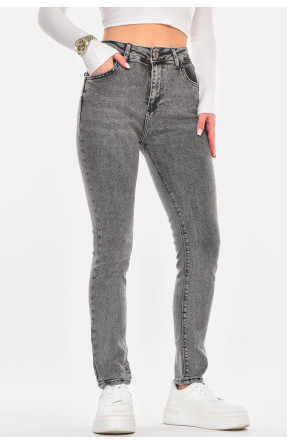 Джинсы женские однотонные серого цвета 00970/2 210585C Джинсы женские однотонные серого цвета 00970/2 210585C