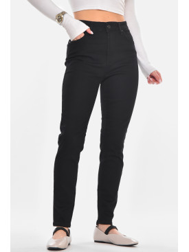 Джинси жіночі однотонні чорного кольору 2003 210587C