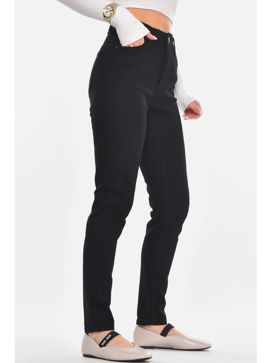 Джинсы женские однотонные черного цвета 2003 210587C