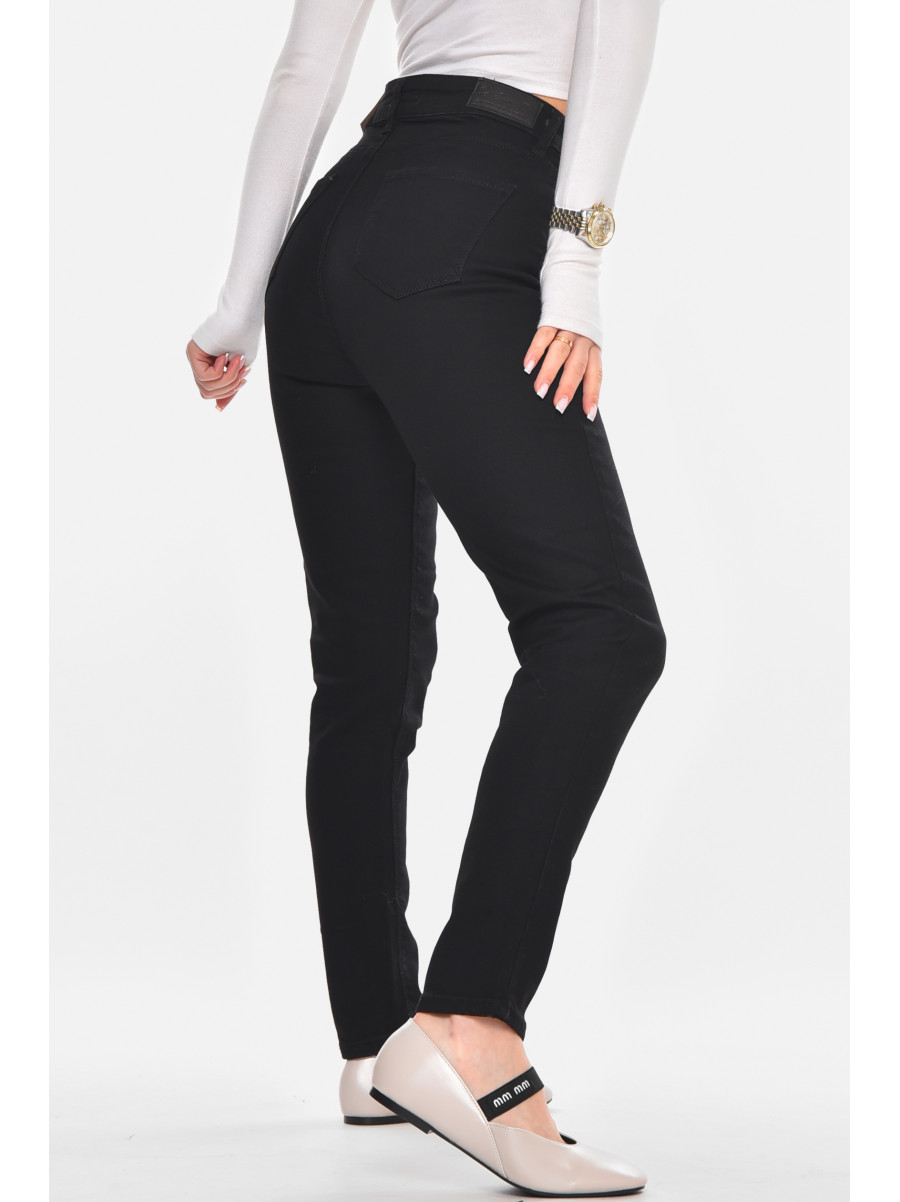 Джинсы женские однотонные черного цвета 2003 210587C