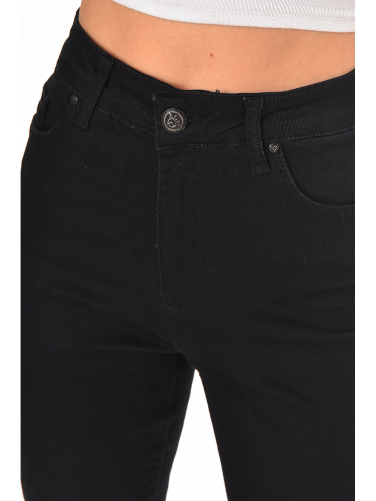 Джинсы женские однотонные черного цвета 2003 210587C