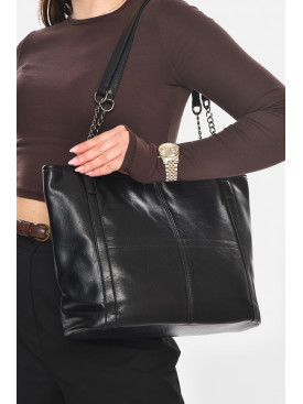 Сумка жіноча з екошкіри чорного кольору МН-39966 210591C Сумка жіноча з екошкіри чорного кольору МН-39966 210591C