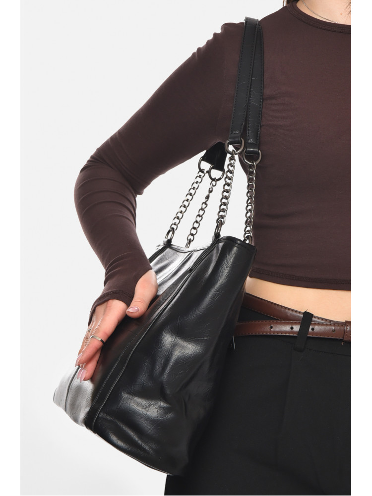 Сумка женская из экокожи черного цвета МН-39966 210591C