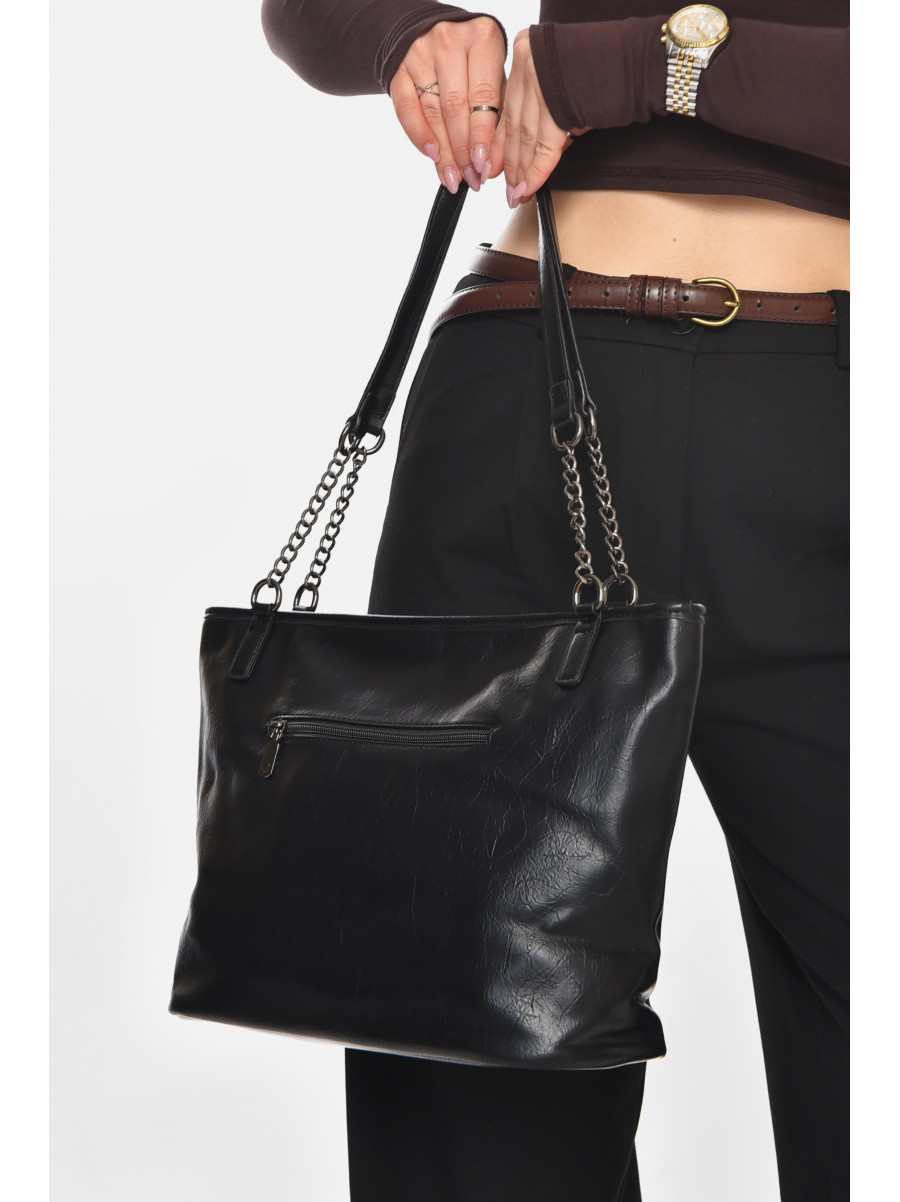 Сумка женская из экокожи черного цвета МН-39966 210591C
