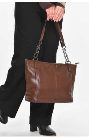 Сумка женская из экокожи темно-коричневого цвета МН-39966 210592C