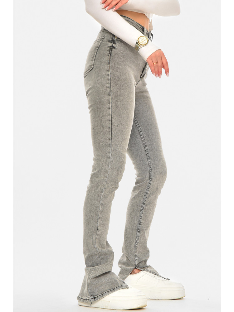 Джинси жіночі однотонні сірого кольору 00619 210594C