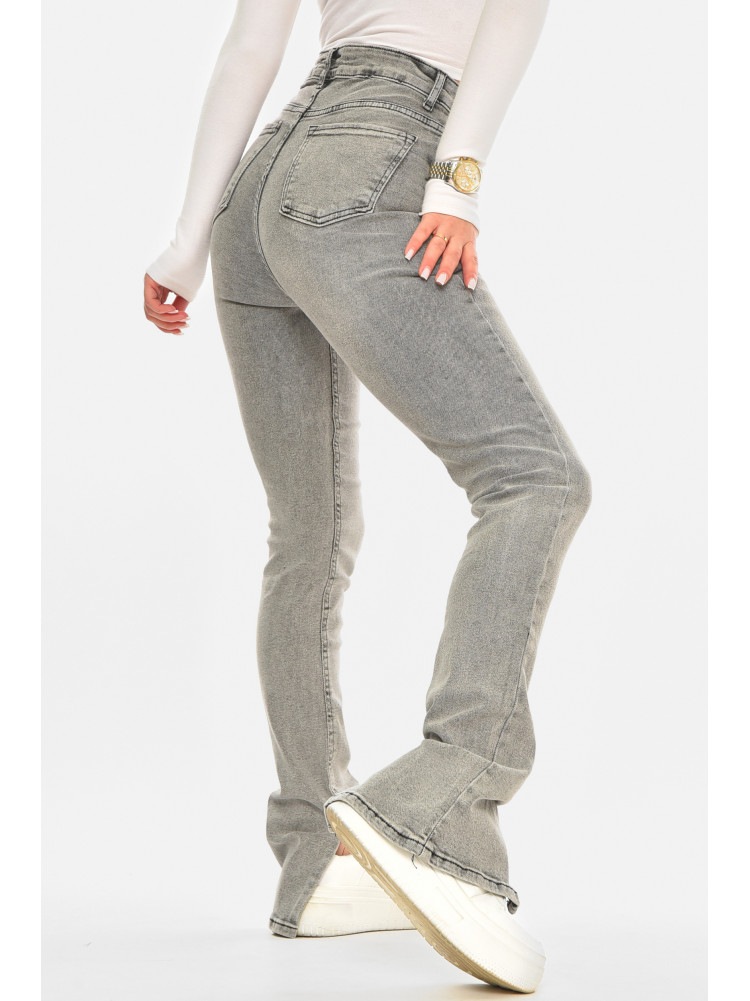 Джинси жіночі однотонні сірого кольору 00619 210594C