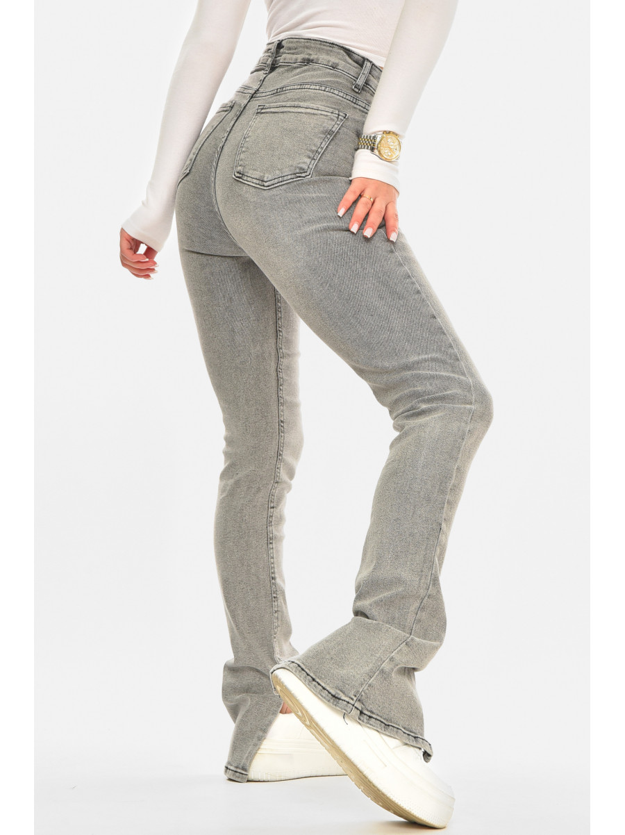 Джинси жіночі однотонні сірого кольору 00619 210594C