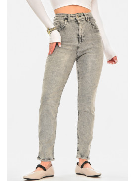 Джинсы женские однотонные серого цвета 00583/2 210597C