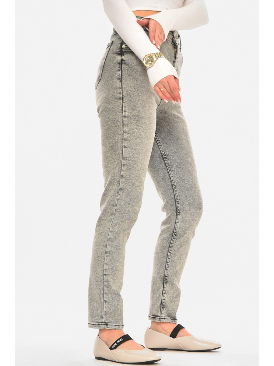 Джинси жіночі однотонні сірого кольору 00583/2 210597C