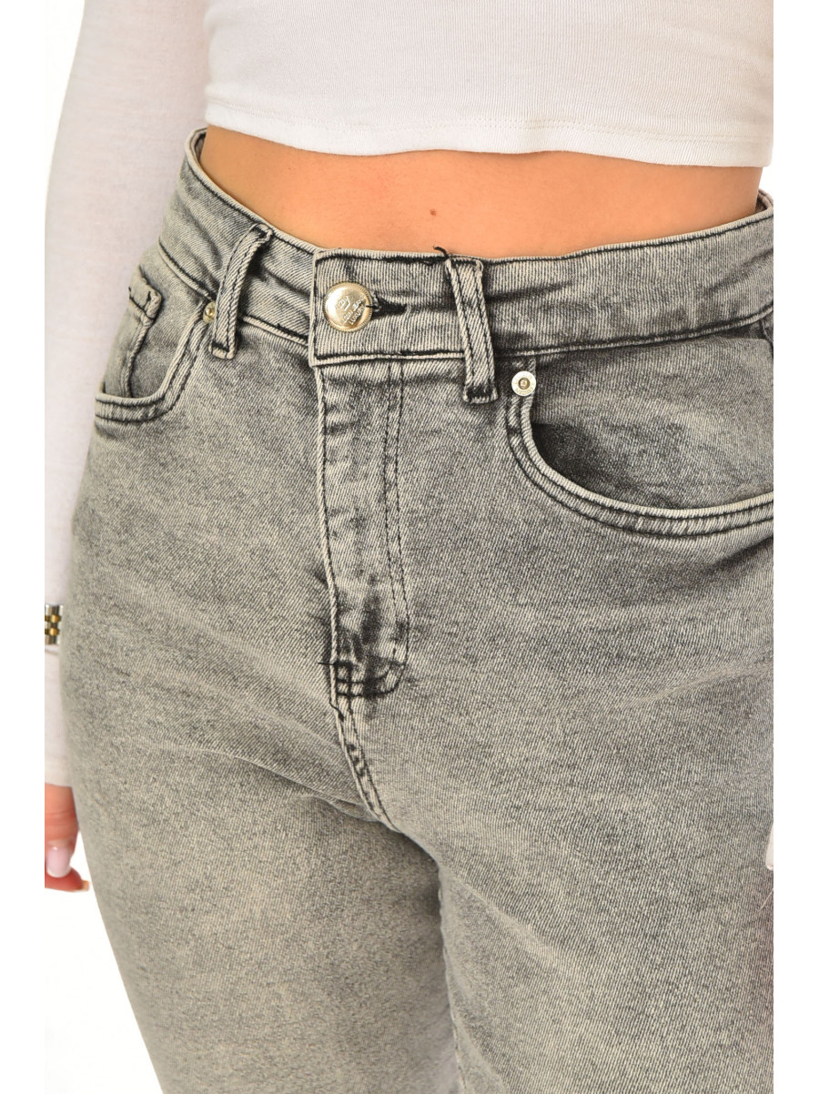 Джинси жіночі однотонні сірого кольору 00583/2 210597C