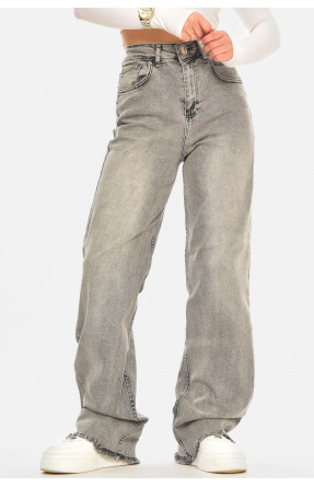Джинси жіночі однотонні сірого кольору 00657 210598C