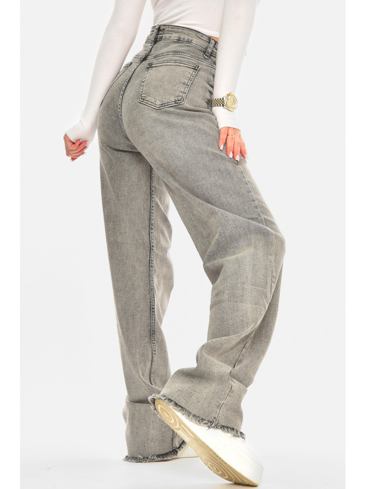 Джинси жіночі однотонні сірого кольору 00657 210598C