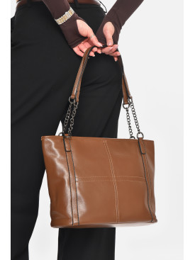 Сумка женская из экокожи коричневого цвета МН-39966 210600C Сумка женская из экокожи коричневого цвета МН-39966 210600C