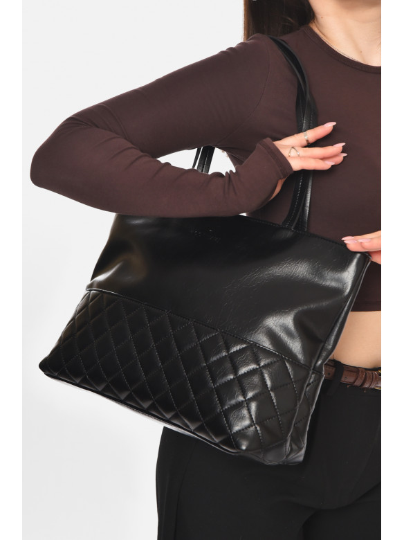 Сумка женская из экокожи черного цвета МН-6340 210601C