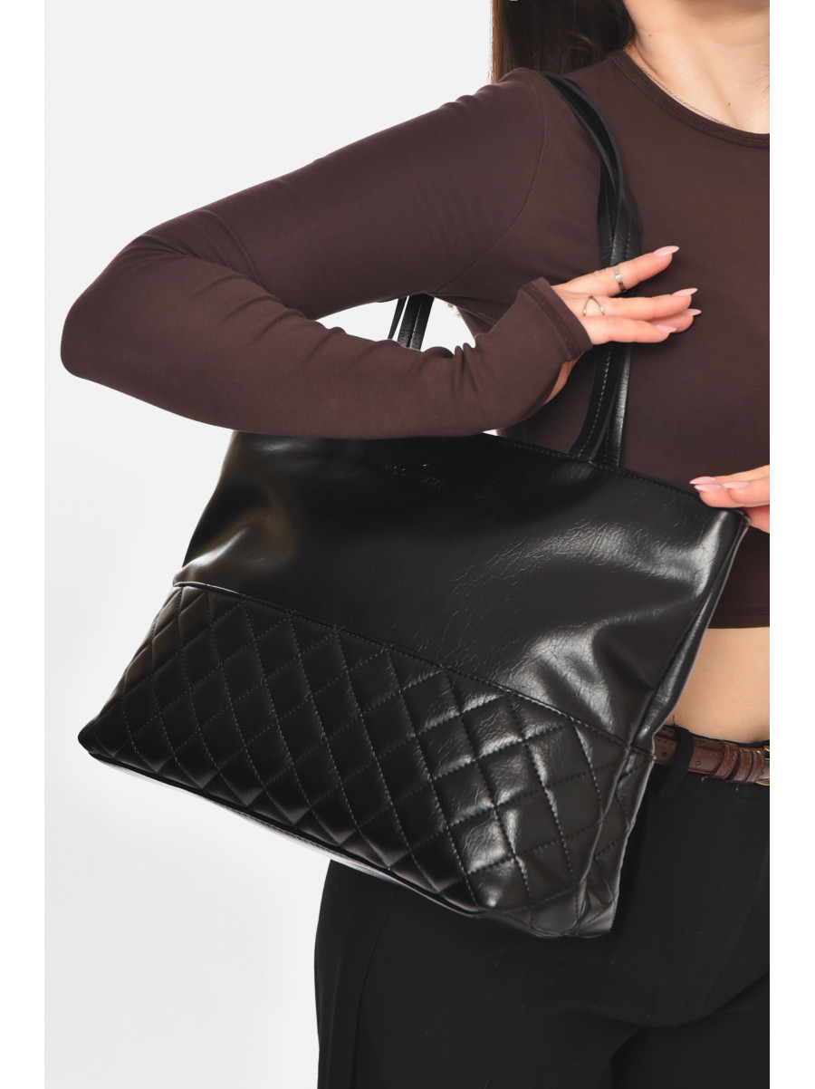 Сумка женская из экокожи черного цвета МН-6340 210601C