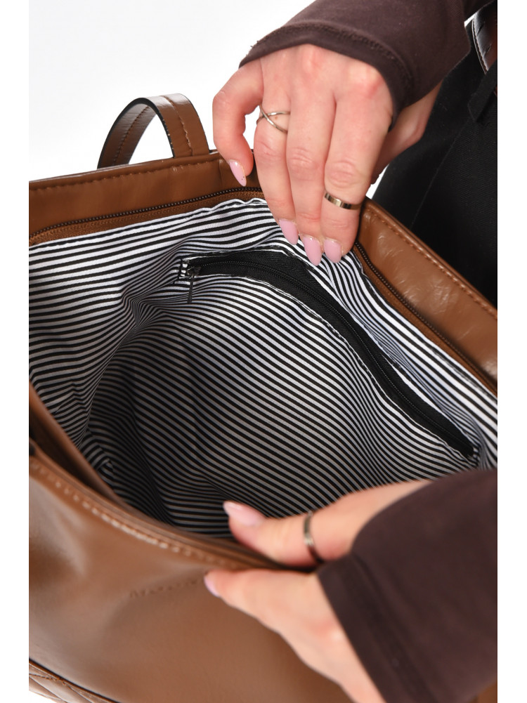 Сумка женская из экокожи коричневого цвета МН-6340 210602C