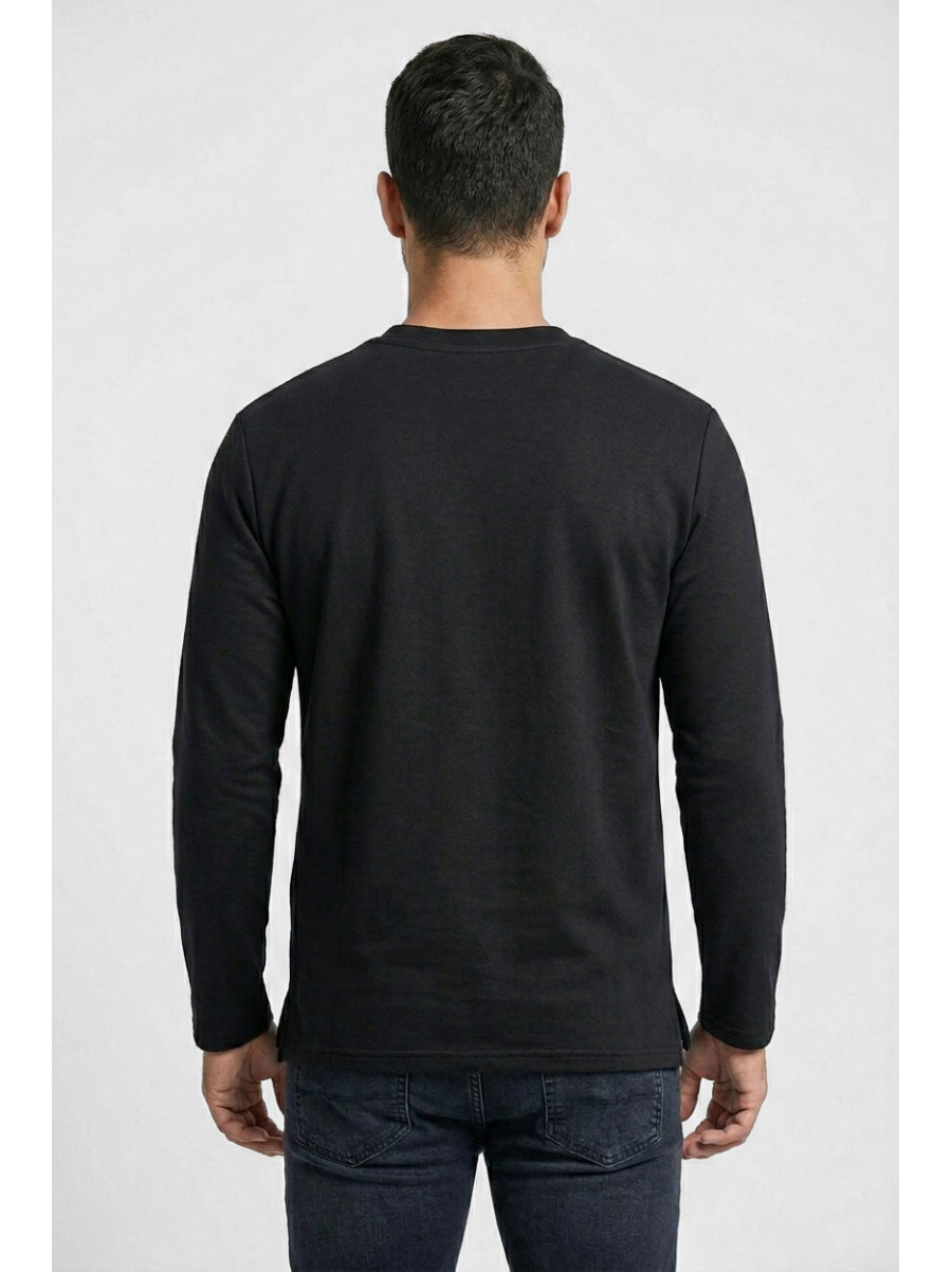 Свитшот мужской черного цвета с принтом 7717 210603C