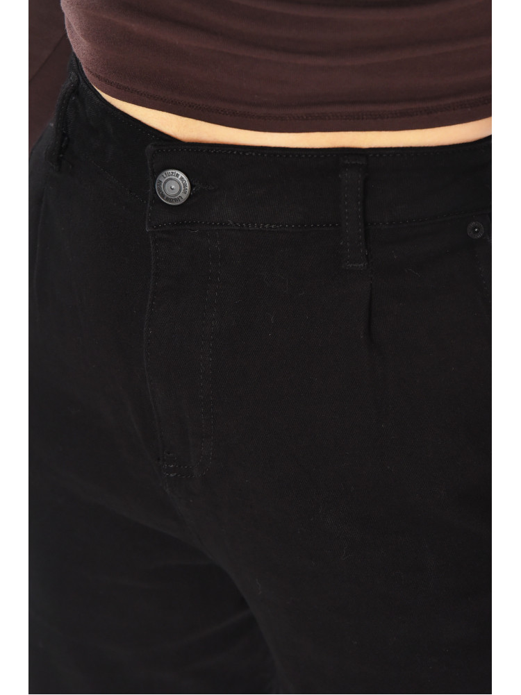 Джинсы женские однотонные черного цвета 001195 210605C