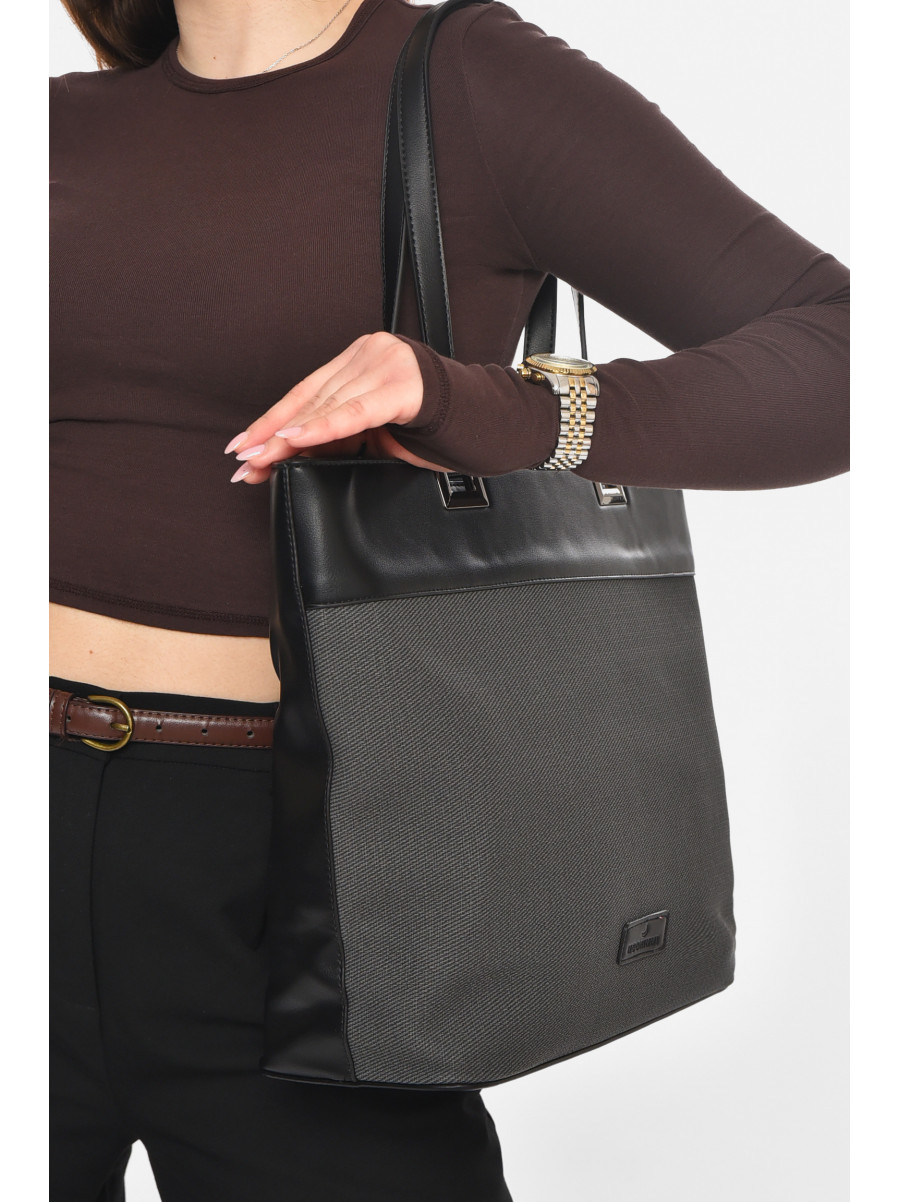 Сумка женская из экокожи черного цвета МН-39997 210607C