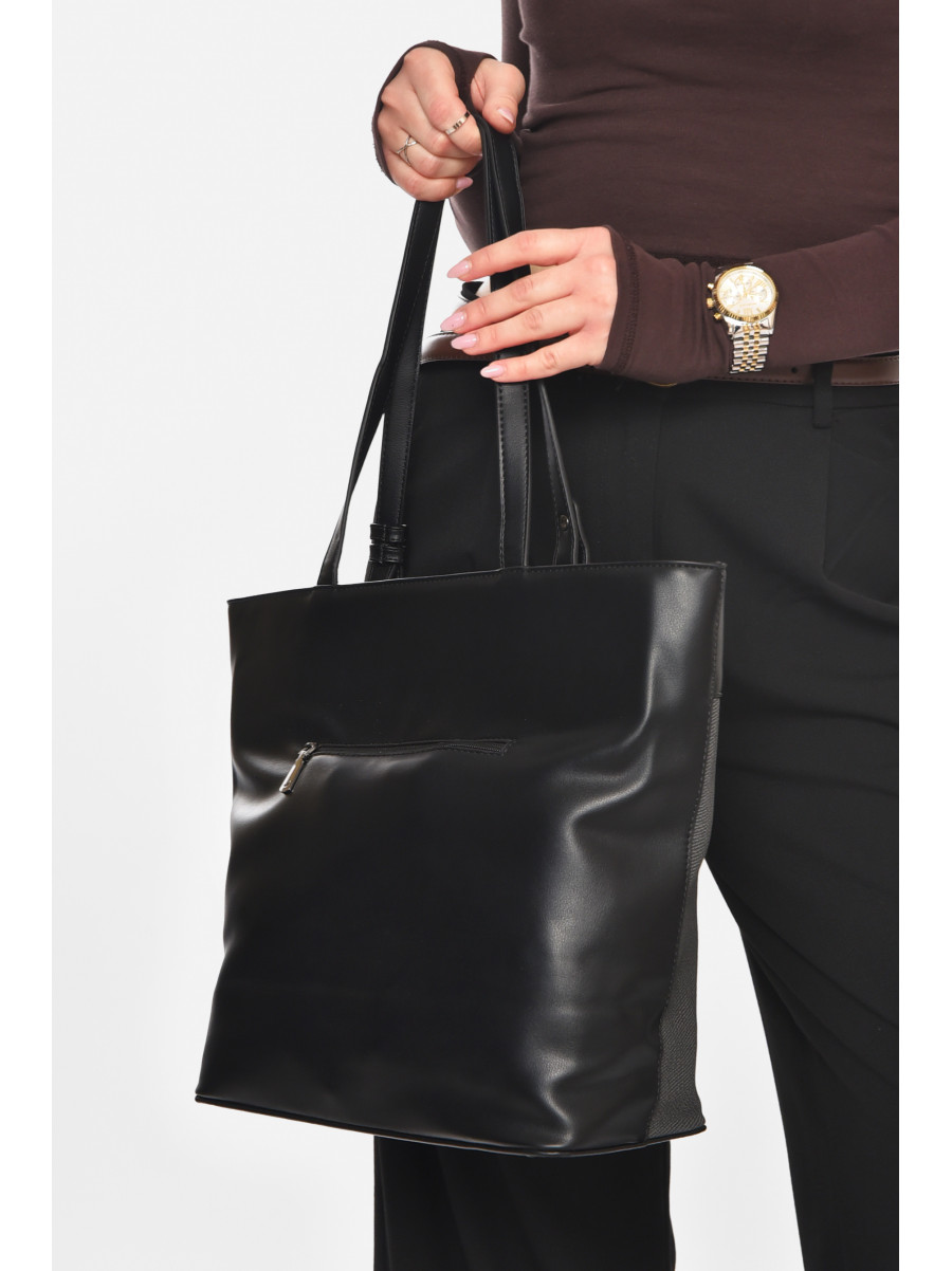 Сумка женская из экокожи черного цвета МН-39997 210607C