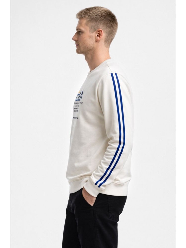 Свитшот мужской белого цвета с принтом 7719 210610C