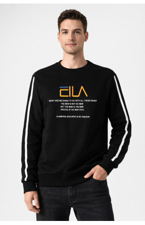 Свитшот мужской черного цвета с принтом 7719 210611C