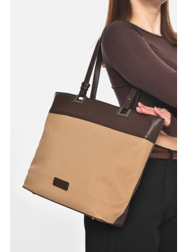 Сумка женская из экокожи темно-коричневого цвета МН-39997 210612C