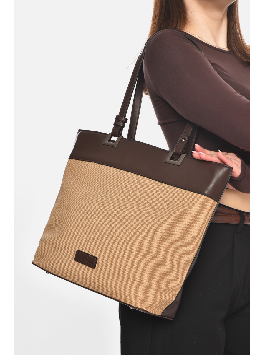 Сумка женская из экокожи темно-коричневого цвета МН-39997 210612C