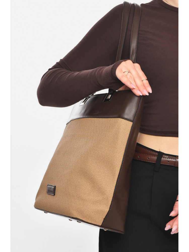 Сумка женская из экокожи темно-коричневого цвета МН-39997 210612C