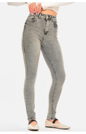 Джинси жіночі однотонні сірого кольору 00624/2 210613C