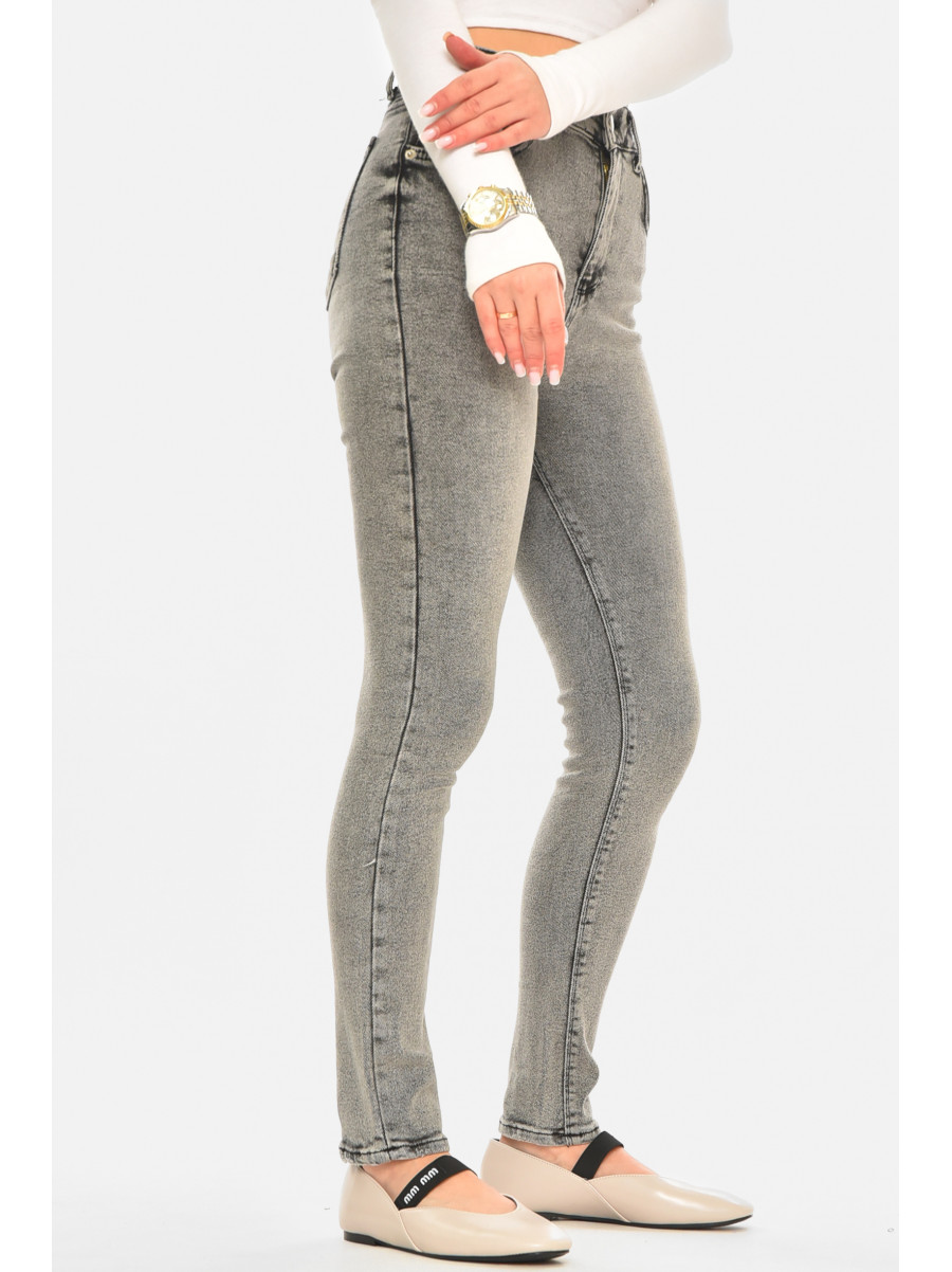 Джинси жіночі однотонні сірого кольору 00624/2 210613C