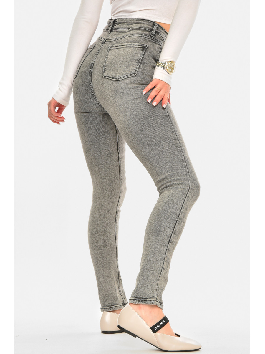 Джинси жіночі однотонні сірого кольору 00624/2 210613C