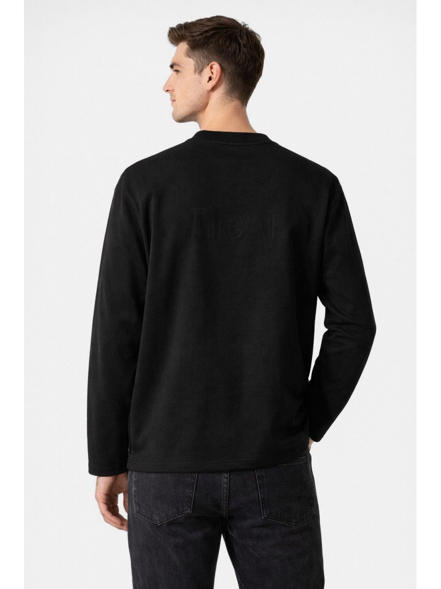 Свитшот мужской черного цвета с принтом 7716 210615C