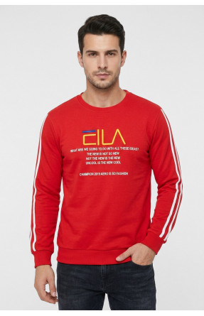 Свитшот мужской красного цвета с принтом 7719 210618C