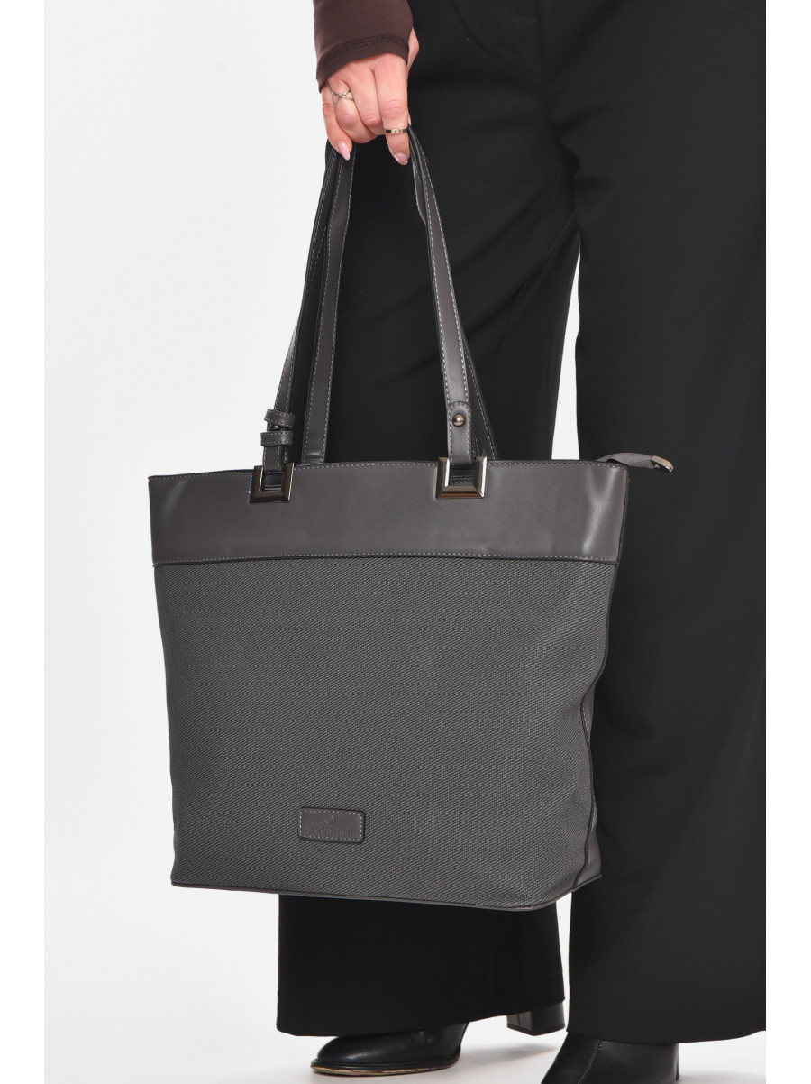 Сумка женская из экокожи темно-серого цвета МН-39997 210619C
