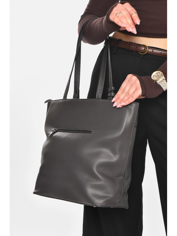 Сумка женская из экокожи темно-серого цвета МН-39997 210619C