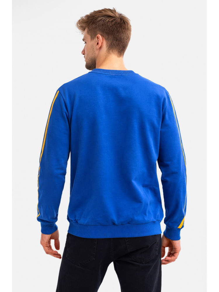 Свитшот мужской синего цвета с принтом 7719 210620C