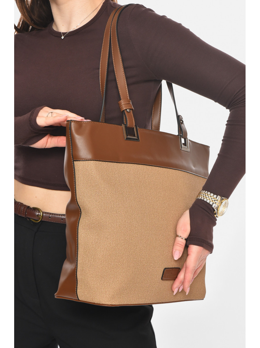 Сумка женская из экокожи коричневого цвета МН-39997 210621C