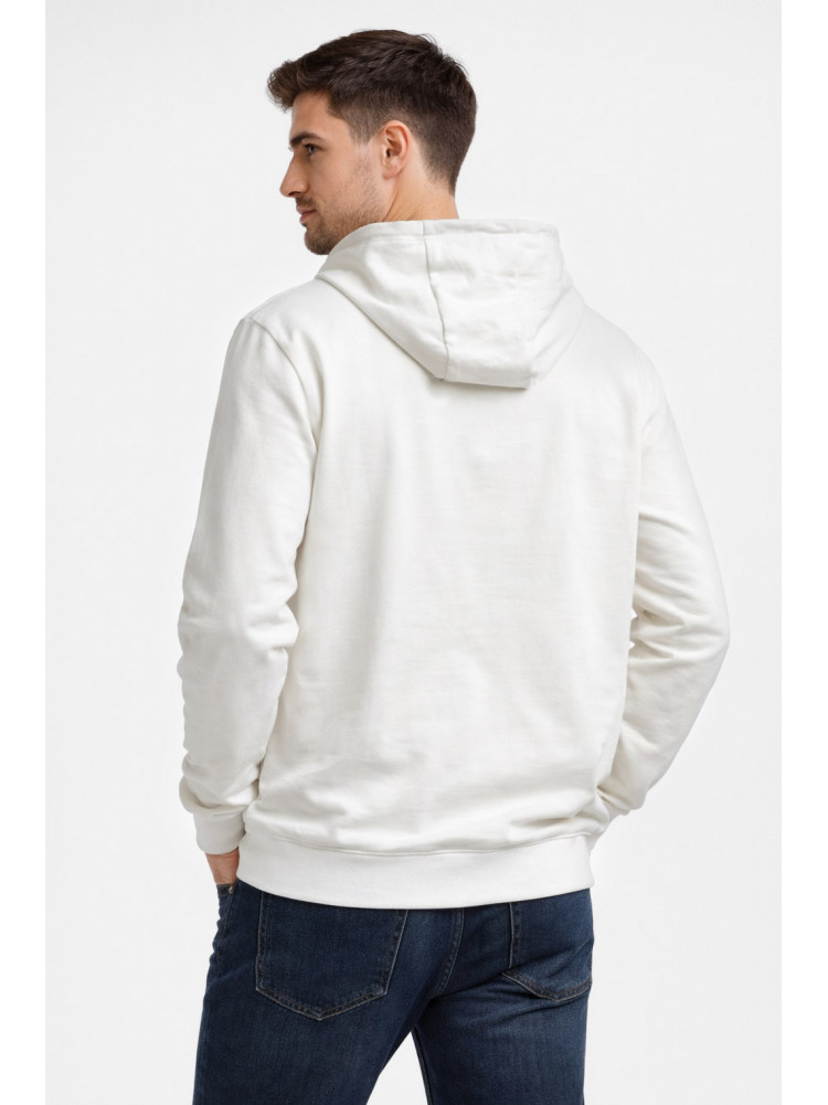 Худи мужской белого цвета с принтом 7721 210622C