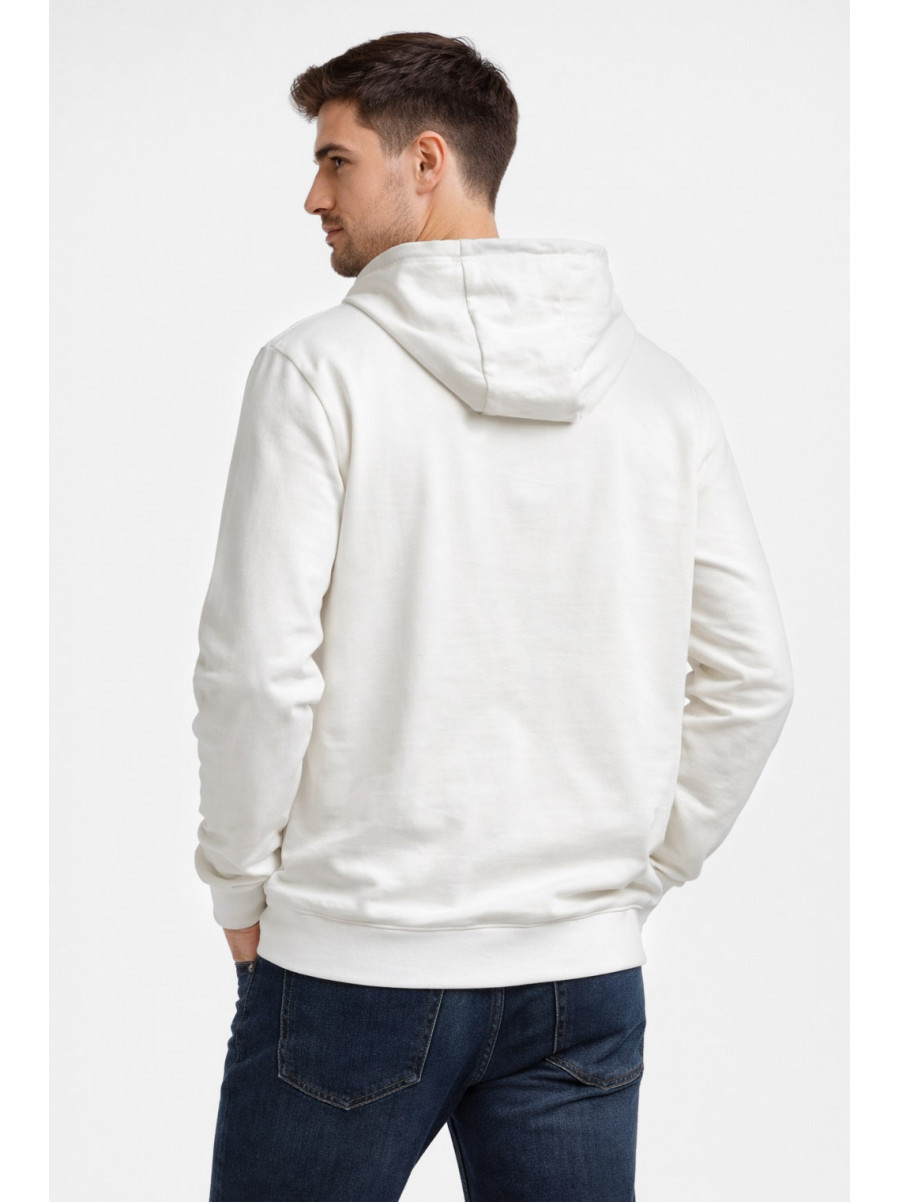 Худи мужской белого цвета с принтом 7721 210622C