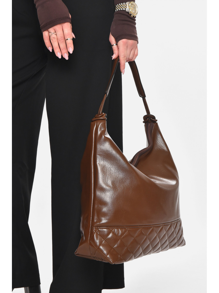 Сумка женская из экокожи коричневого цвета МН-39983 210624C