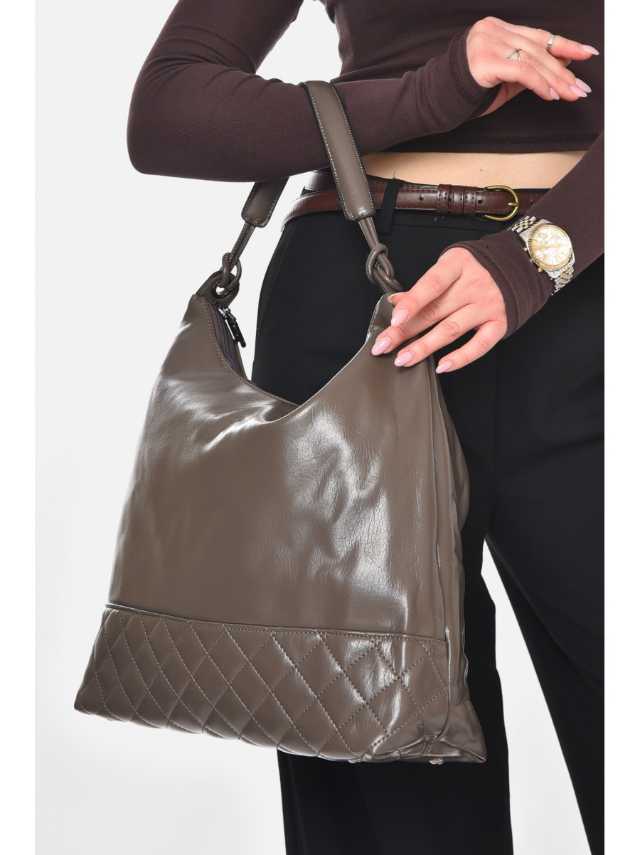 Сумка женская из экокожи серого цвета МН-39983 210625C