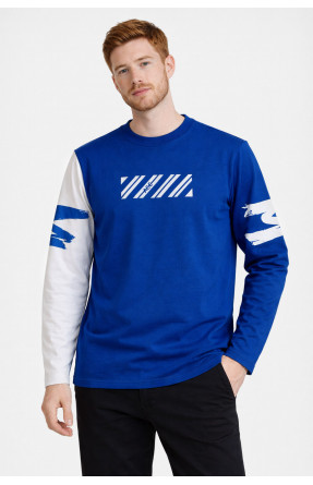 Свитшот мужской синего цвета с принтом 7713 210626C