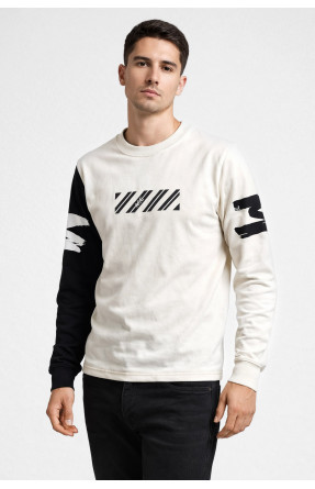 Свитшот мужской белого цвета с принтом 7713 210627C