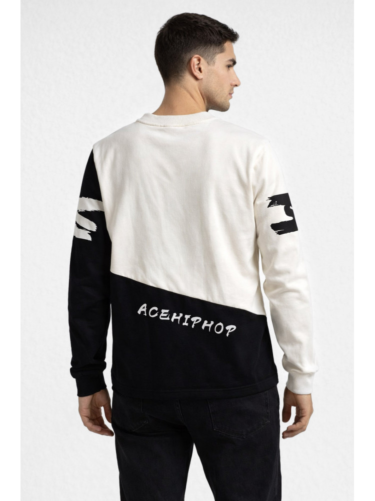 Свитшот мужской белого цвета с принтом 7713 210627C