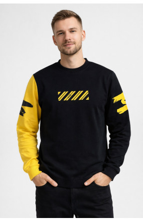 Свитшот мужской черного цвета с принтом 7713 210628C